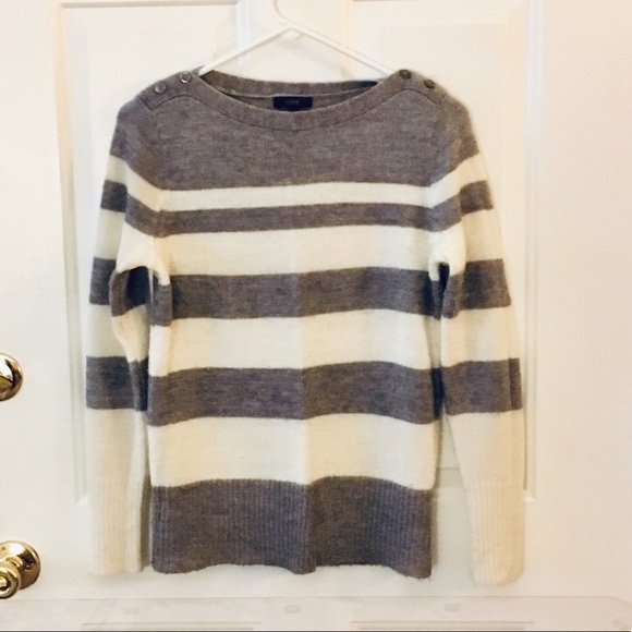 J. Crew Mohair Sweater (Grey/ivory, Size Small) - Picture 5 of 13
